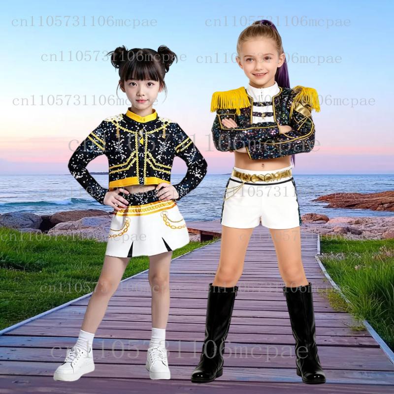 Детский K-Pop Костюм Охотников на Демонов Зои Руми Миры Маскарадный Косплей Виртуальный Айдол Кино Косплей для Девочек Детский Хэллоуин Карнавал