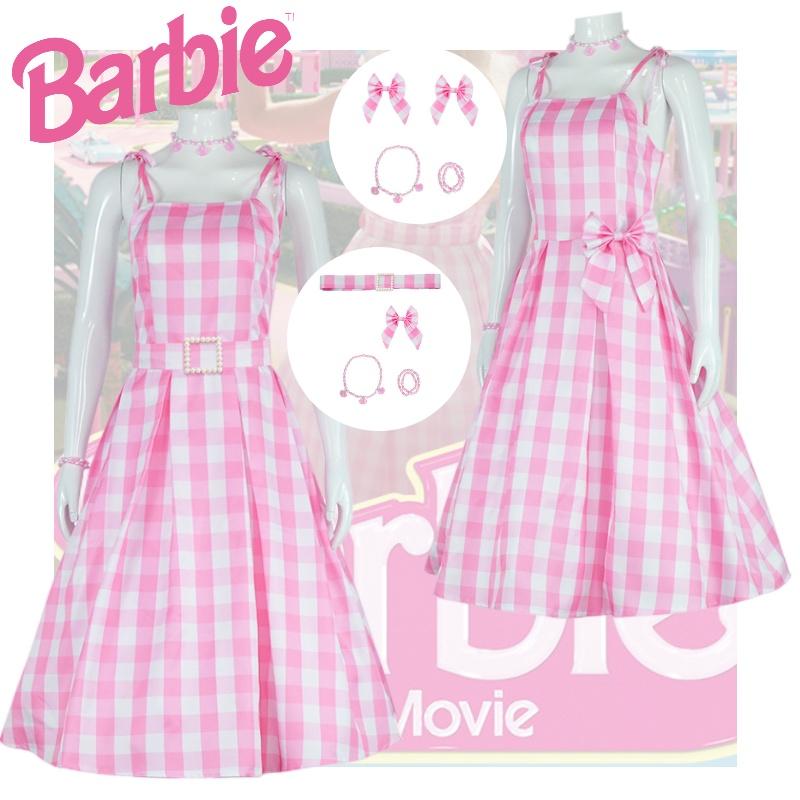 2023 Summer Season Barbie Cosplay Dress With Tight Polyester Fabric