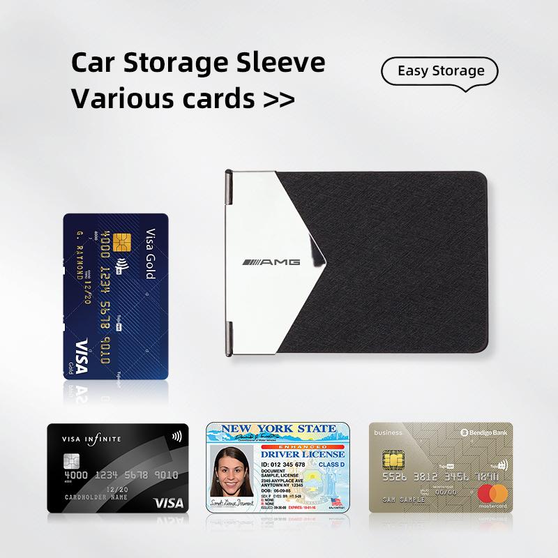 Leather Car Document Holder Vehicle Document Organizer For Mercedes Benz AMG W203 W205 W206 W211 W220 W212 W201 W210 W108 W168 BA1