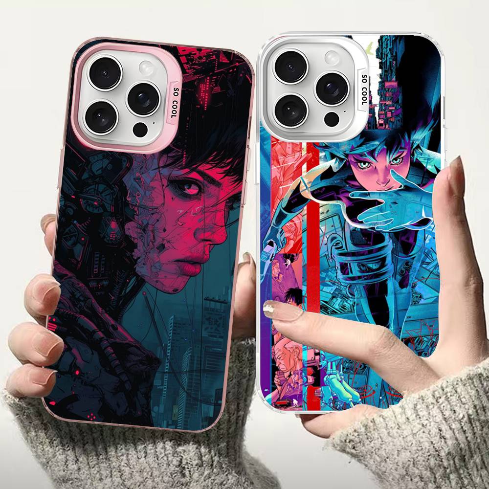 Аниме G-ghost In The S-shell Мультяшный Чехол для Телефона Для IPhone 17 16 15 14 13 12 Pro Матовый Ударопрочный Задний Противоударный Матовый Чехол