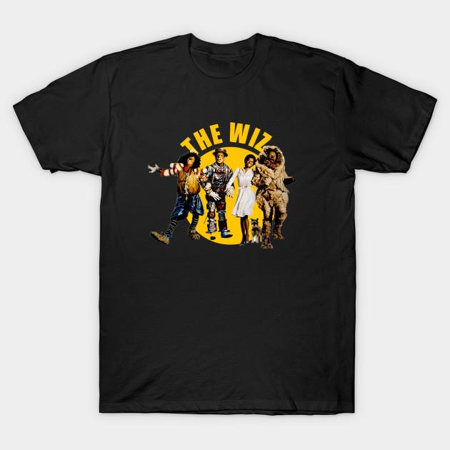 Men Black Print T-shirt The-Wiz No-Cut Transfer Paper Print Cotton Tshirt