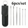 6pcs/set Stainless Steel Ear Pick Tools for Adults To Clean Earwax