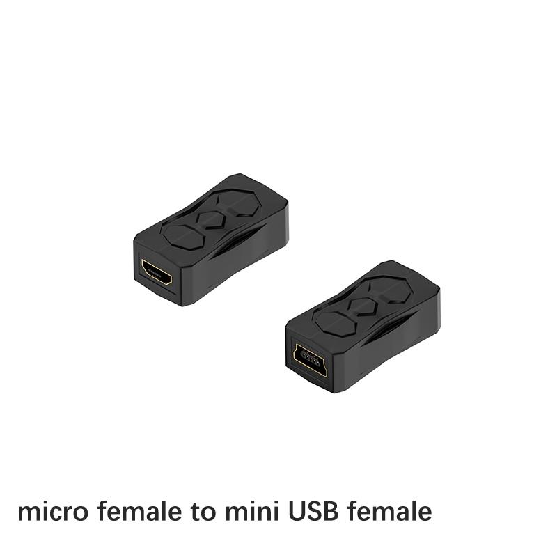 Адаптер USB-Micro-USB Mini-USB, двухсторонний преобразователь, поддержка зарядки, синхронизации данных, разъем 480 Мбит/с, двухсторонний адаптер F19E