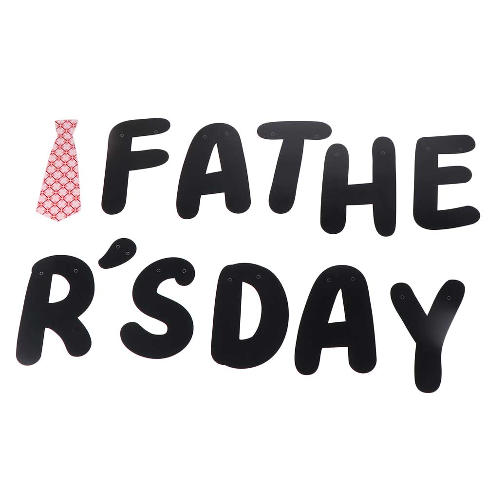 Festival Father's Day Letter Banner Paper Father's Day Ornament Tie Hanging Banner  Party Favors