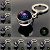 Crystal Cartoon Zodiac Keychain with Luminous Time Gem - Taurus & Aquarius Constellation Pendant