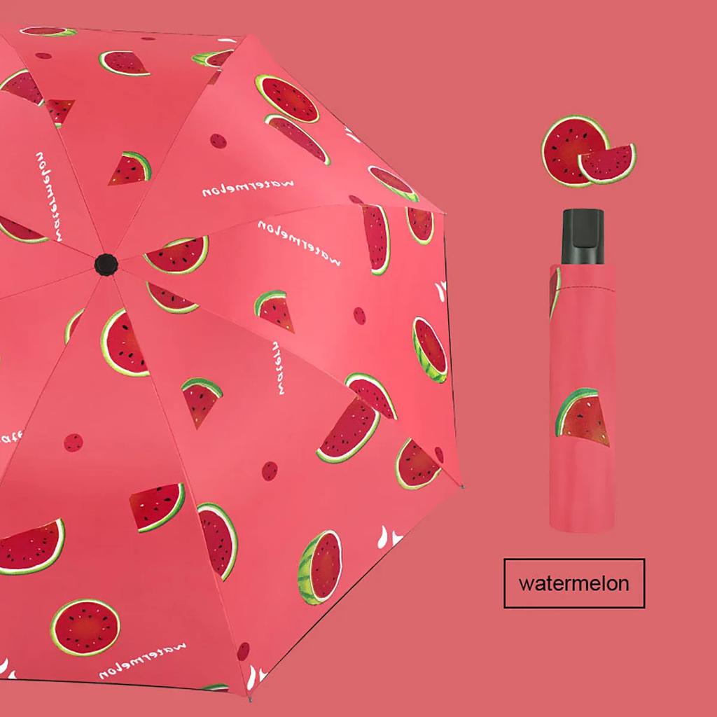 Handfold Umbrella Fruit Umbrella Girl Heart Sunny Rain Dual Use Sun Umbrella Male and Female Sunscreen Umbrella