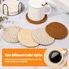1Set Cotton Rope Woven Meal Mat Clay Pot Mat Kitchen Table Thickened Insulation Mat Circular Cotton Thread Woven Coaster