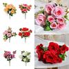 Шелковые цветы-имитаторы 7 головок искусственных цветочных растений Яркий искусственный букет роз в подарок