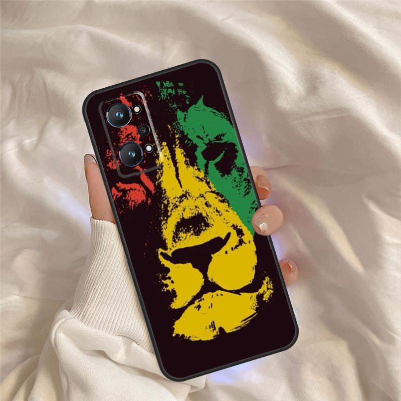 Чехол Bob Marley Rasta Lion для Realme C71 C55 C67 C51 C75 C63 C61 C65 C53 C35 11 12 13 14 Pro Plus GT6 GT7 15 Pro
