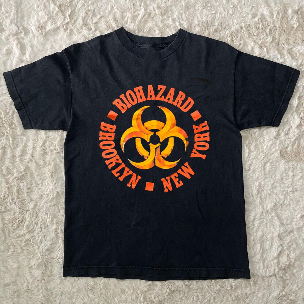 НОВАЯ Черная Футболка с Логотипом Группы Biohazard, Короткий Рукав, Все Размеры AL85 Унисекс