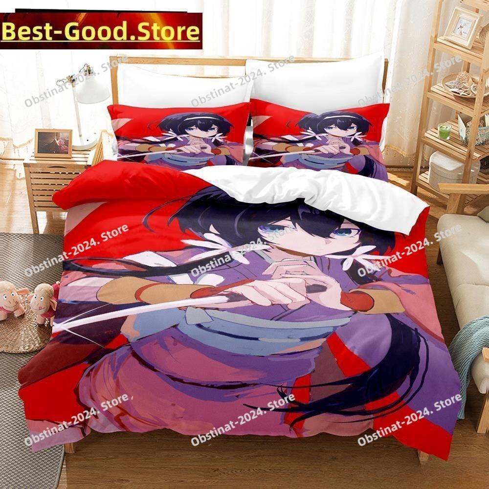 3D Print Anime Kawaii Girl Kyouka Bedding Set Printed Bed Set Duvet Cover Sheet Pillowcase Soft Quilt Cover Full Queen King Size