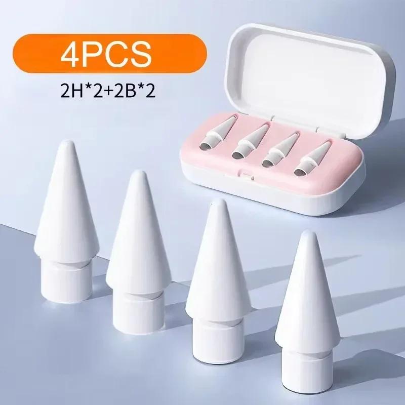 Replacement Pencil Tips for Pencil 1/2/3th Pencil Pro 4/6 Pcs 2B Soft Nibs for IPad Pro Pencil1/2/3 Stylus Fine Nib