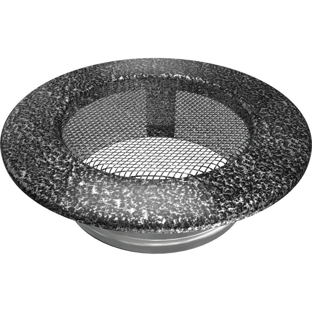 Вентиляционная крышка круглая Ø 100 чёрно-серебристая