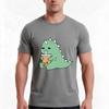 Boba drinking dinosaur TShirt Summer Casual Cotton Tee Oversized Streetwear Tops Vintage Graphic Print Unisex Unisex Women