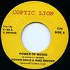 7inch Record RONNIE DAVIS & MIKE BROOKS - Power Of Music C56 Coptic Lion 1975 UK Reggae, Ska & Dub