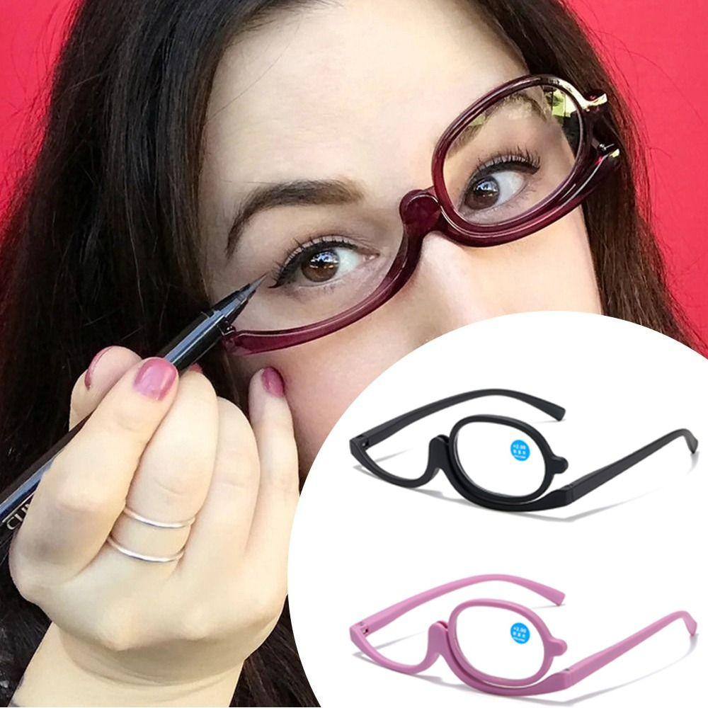 Очки вращающиеся очки для чтения макияжа +1.0~+4.0 диоптрии косметические очки для женщин