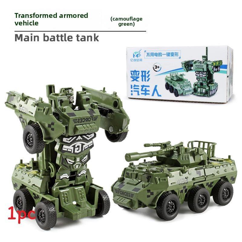 Kids Deformable Airplane Army Vehicle Toy Model For Creative Play And Learning