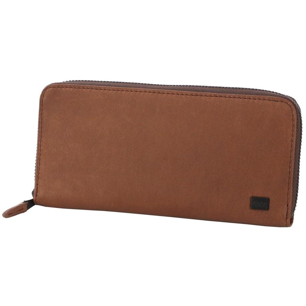 Dakota Black Label Вощеный Длинный Кошелек с Круговой Молнией, BL-625903-41, Шоколадный