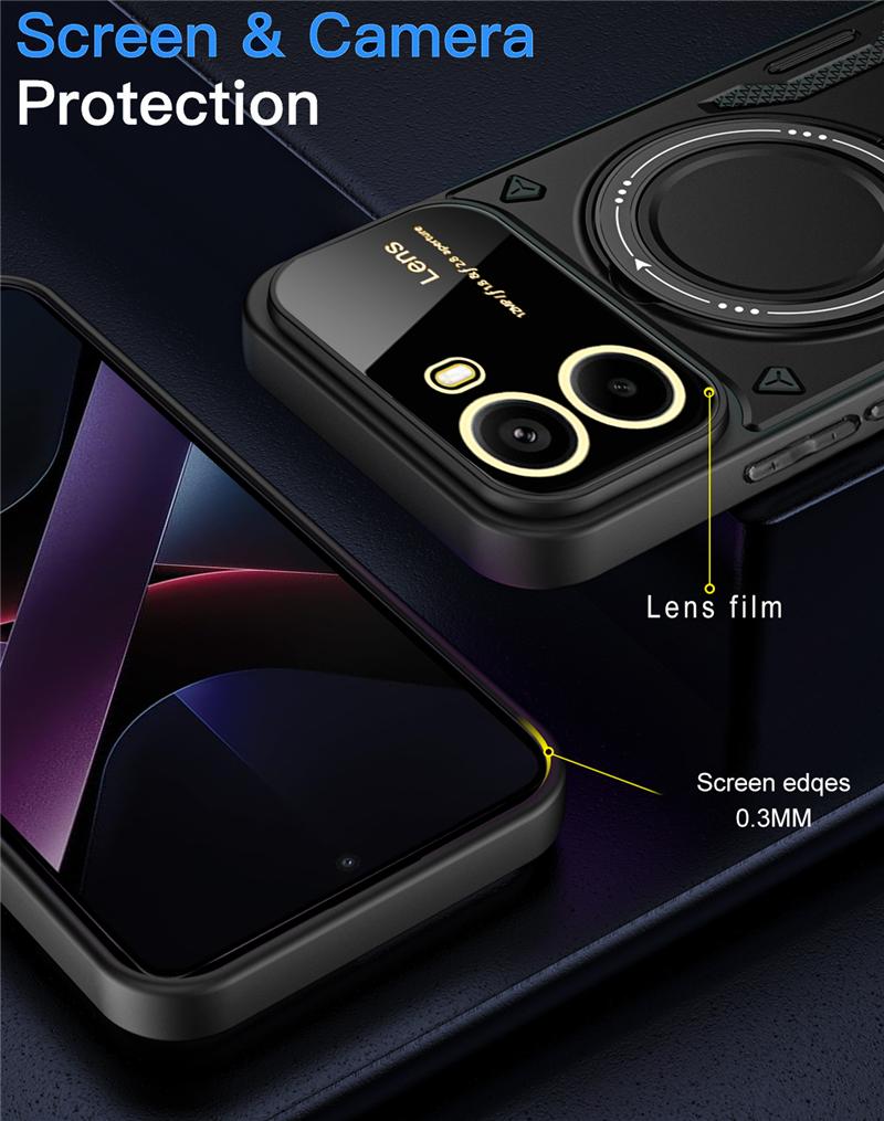 For POCO X7 Pro 5G Case Luxury Armor Magnetic Ring Case For Xiaomi POCO X7Pro Poko Little X7 Pro Magsafe Wireless Charging Cover