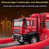 1:50 Spray Fire Truck Miniature Toy Model Alloy Diecast Car Sound Light Pull Back One Click Water Spray Vehice Kid Birthday Gift