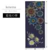 Miyamoto Towel Kenema Tenugui Hand Night Made In 35 X 90 Product Number 50250 Towel, "Summer Flowers," Japan, Navy, Approx. Cm,