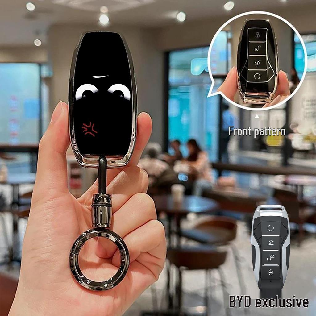 Чехол для ключа автомобиля BYD Han EV, Song Plus, Dolphin, Tang DMI, Qin L, Yuan Pro, Seagull 05 - Защитный корпус для ключа автомобиля