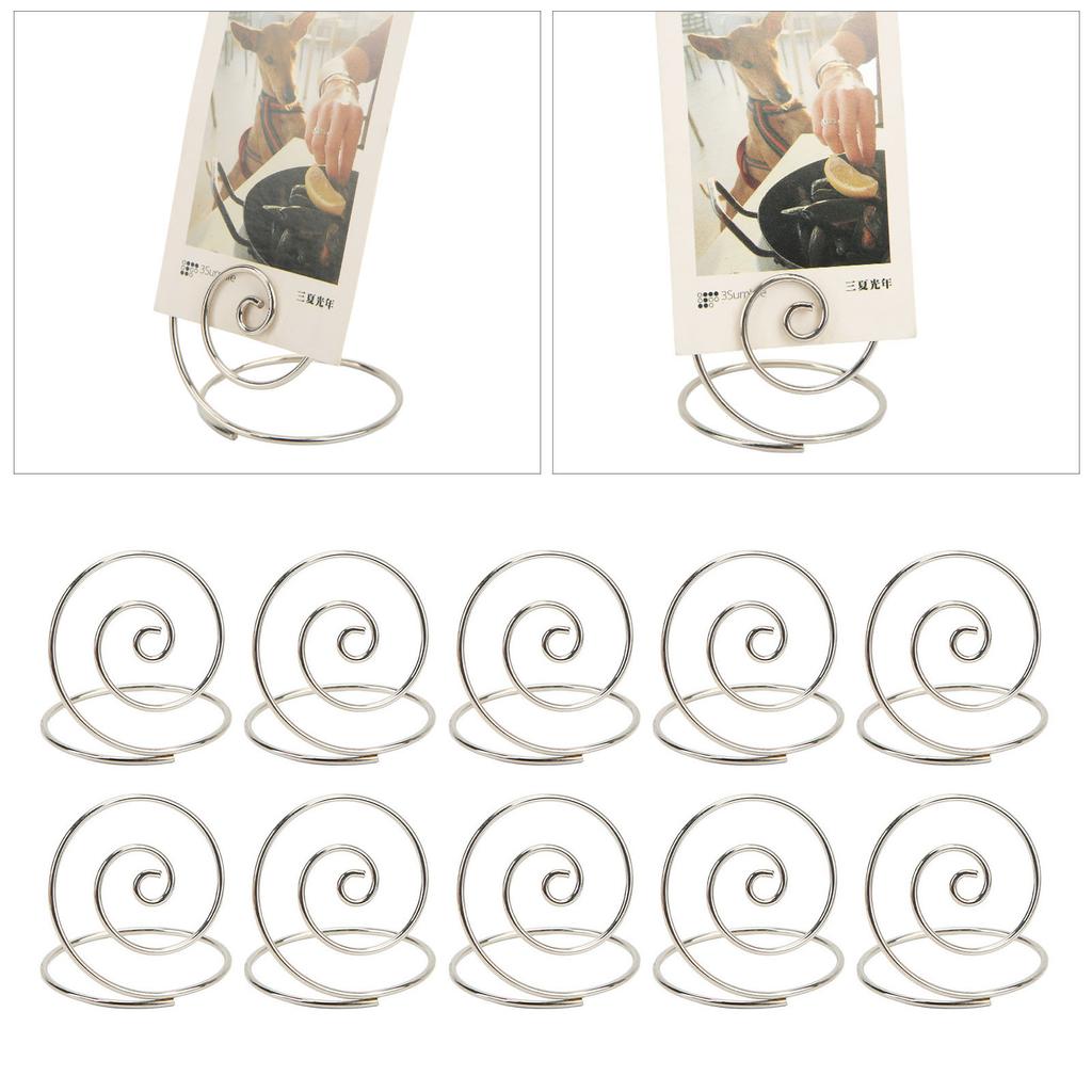 10 шт. держатель для номера стола круглый металлический симпатичный внешний вид легко чистится железный материал настольные зажимы для картинок