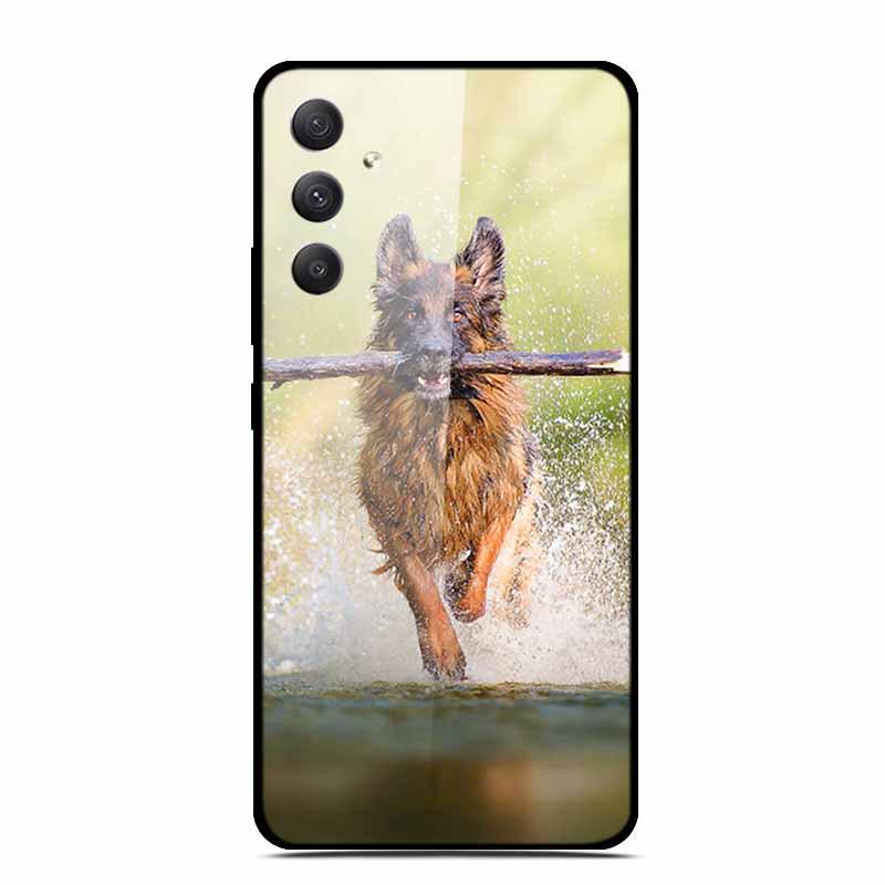Чехол для телефона Samsung A35 5G - Персонализированный Цветной Закаленный Стеклянный, Противоударный.