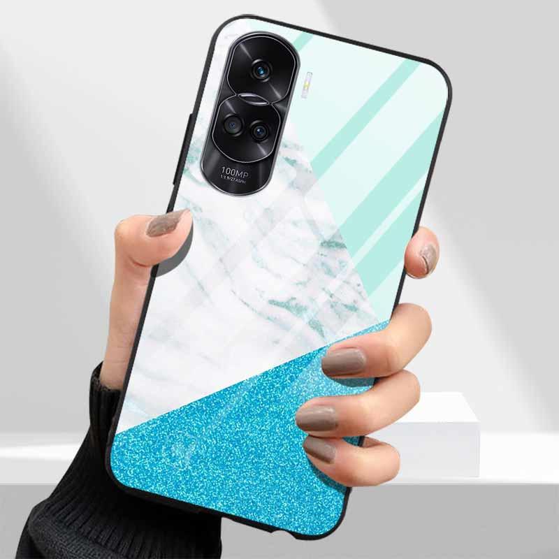 Закаленное Стекло Жесткий Чехол Для Honor 90 Lite 5G Чехол Милый Мраморный Funda Coque Для Honor 90 Pro Honor90 90Lite 90Pro Оболочки Телефона