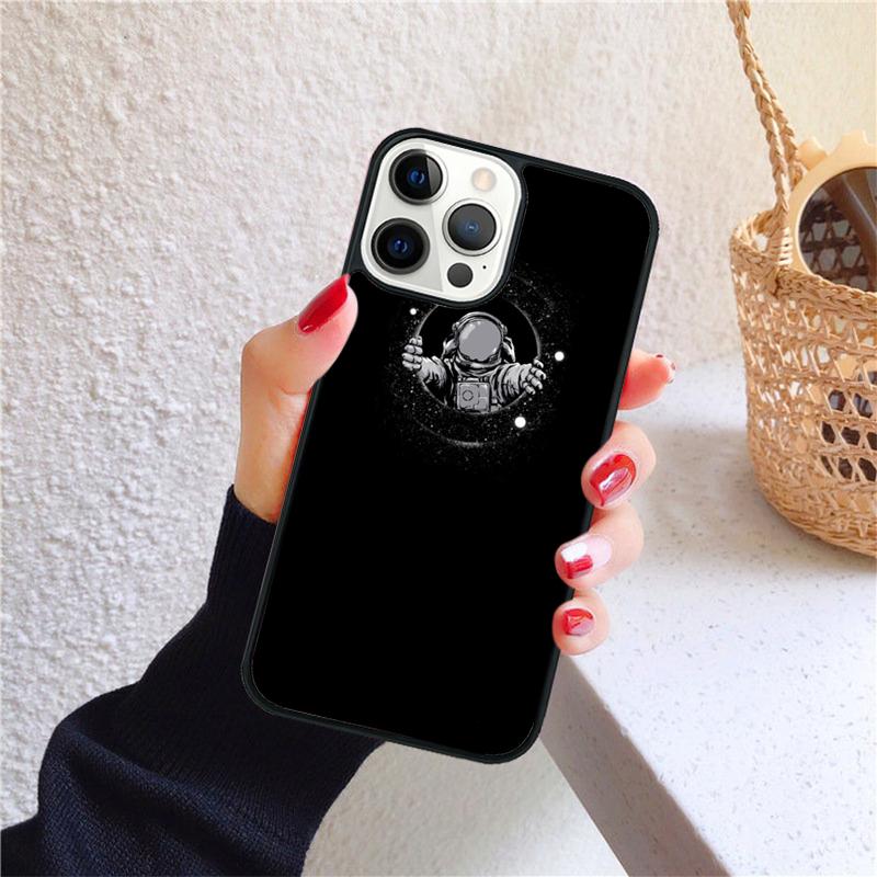 Мягкий чехол-бампер 'Космонавт' для iPhone 17 Air 16 15 14 12 13 Pro Max Plus coque Shell Fundas