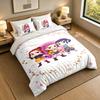 3-Piece Bed Sheet Set with Kpop Demon Hunters Design, 1 Flat Sheet and 2 Pillowcases for Bedroom