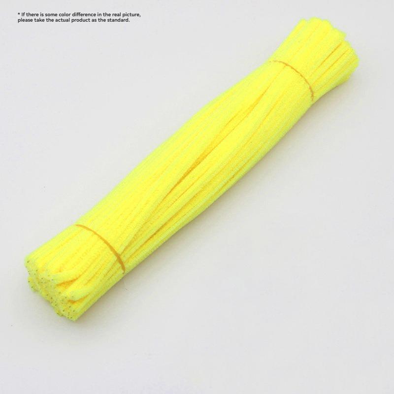 Plush Stick 100pcs Twisting Bar Chenille Stems Wire Pipe Kids Toys DIY Strips Creative Hobby Material Stem Iron Felt Wires