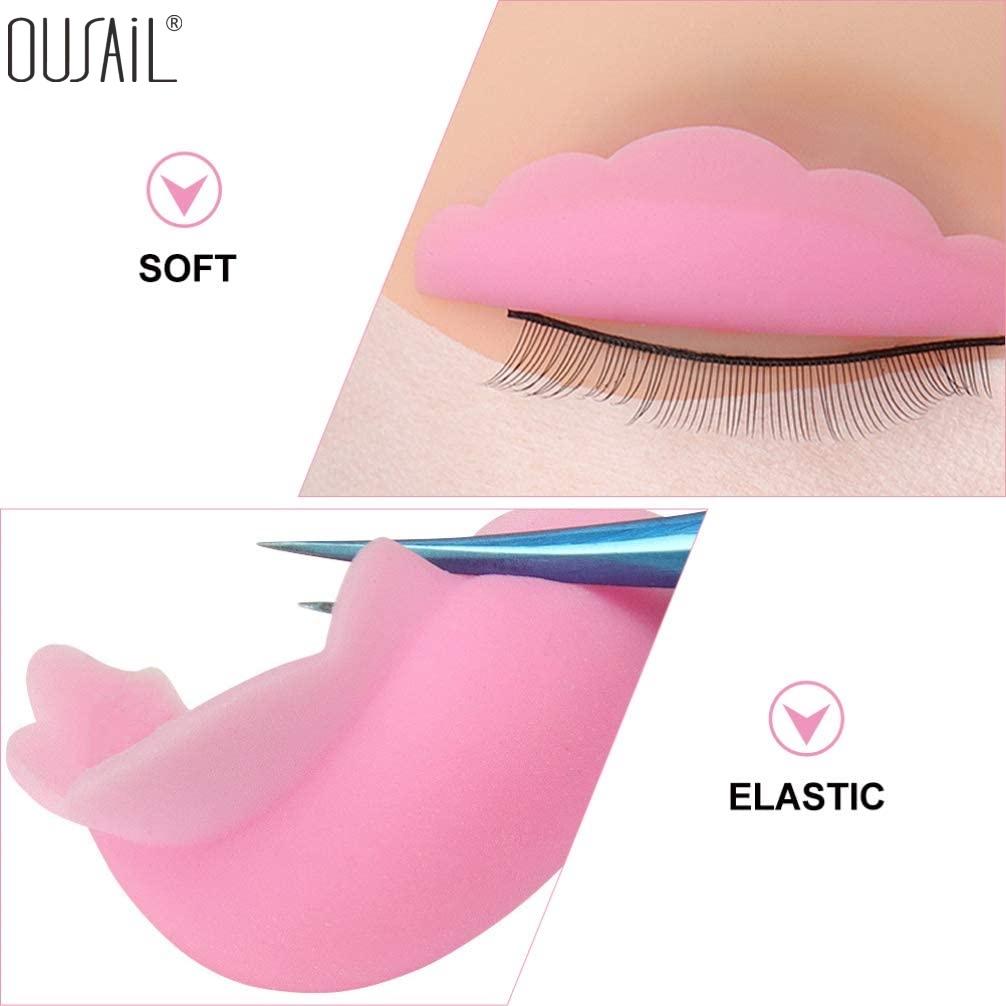 Eyelash Lifting Kit 5 Pairs of Silicone Eyelash Curler Pads Extension Accessories 3D Eyelash Curler Applicator Tool