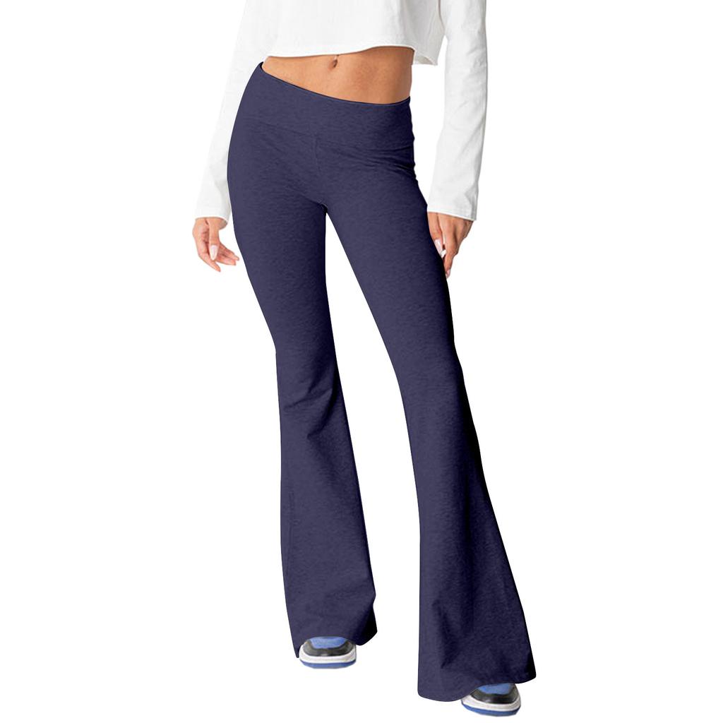 Women's Autumn And Winter Casual Home Flare Pants Yoga Casual Solid Color Sports Pants
