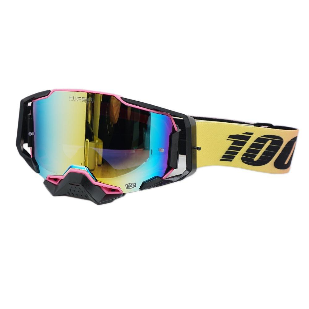 100% new model100Motorcycle goggles with high-definition windproof and shatterproof quick-release lenses for riding and off-road sports