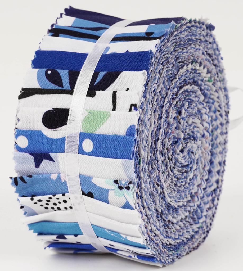 Soimoi 40Pcs Baby Boy Print Cotton Precut Fabrics For Quilting Craft Strips 2.5x42inches Jelly Roll - Medium