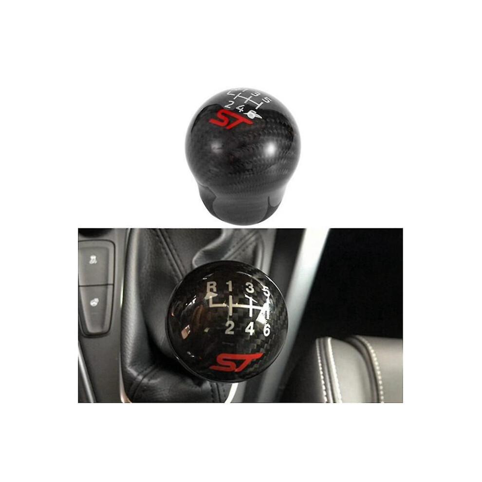 6 Speed Car Racing ST Carbon Fiber Gear Shift Knob for Focus ST Fiesta ST