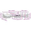 Outdoor Sofa Set 9 pcs Natural & Beige Solid Acacia Wood
