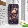 Ретро Готический Ночной Цветок Череп Печатный Чехол для Телефона для OPPO Reno 13 12F 11 10 Pro Plus Find X8 X5 X3 Lite Цветочный Мягкий Чехол