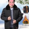 Men's Winter Cotton Jacket - Plush Lined, Ideal for Middle-Aged & Elderly