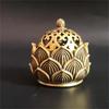 Mini Lotus Incense Burner: Pure Copper Antique Ornament