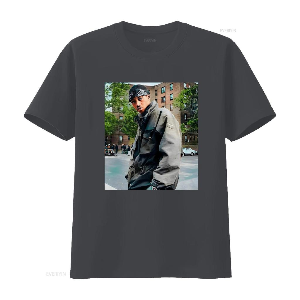 Футболка NAS rap tee 90-х хип-хоп Размер S 5XL Хлопок винтаж Стирка Повседневный уличный стиль Слегка дышащий Топ для повседневной носки