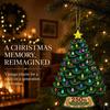 Decorative Wall Hanging 5 Pcs 2D Flat 250 Anniversary USA Christmas Tree Ornament, Year Personalized Xmas Gifts of America 1776-2026 Acrylic Patriotic