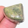 Natural Unakite Gemstone Handmade 925 Sterling Silver Jewelry Ring Size 9.5 K3O19
