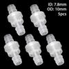 1/5Pcs Pagoda Inline One-Way Valve One Way Non-Return Fluid Stopper New Plastic Check Valve
