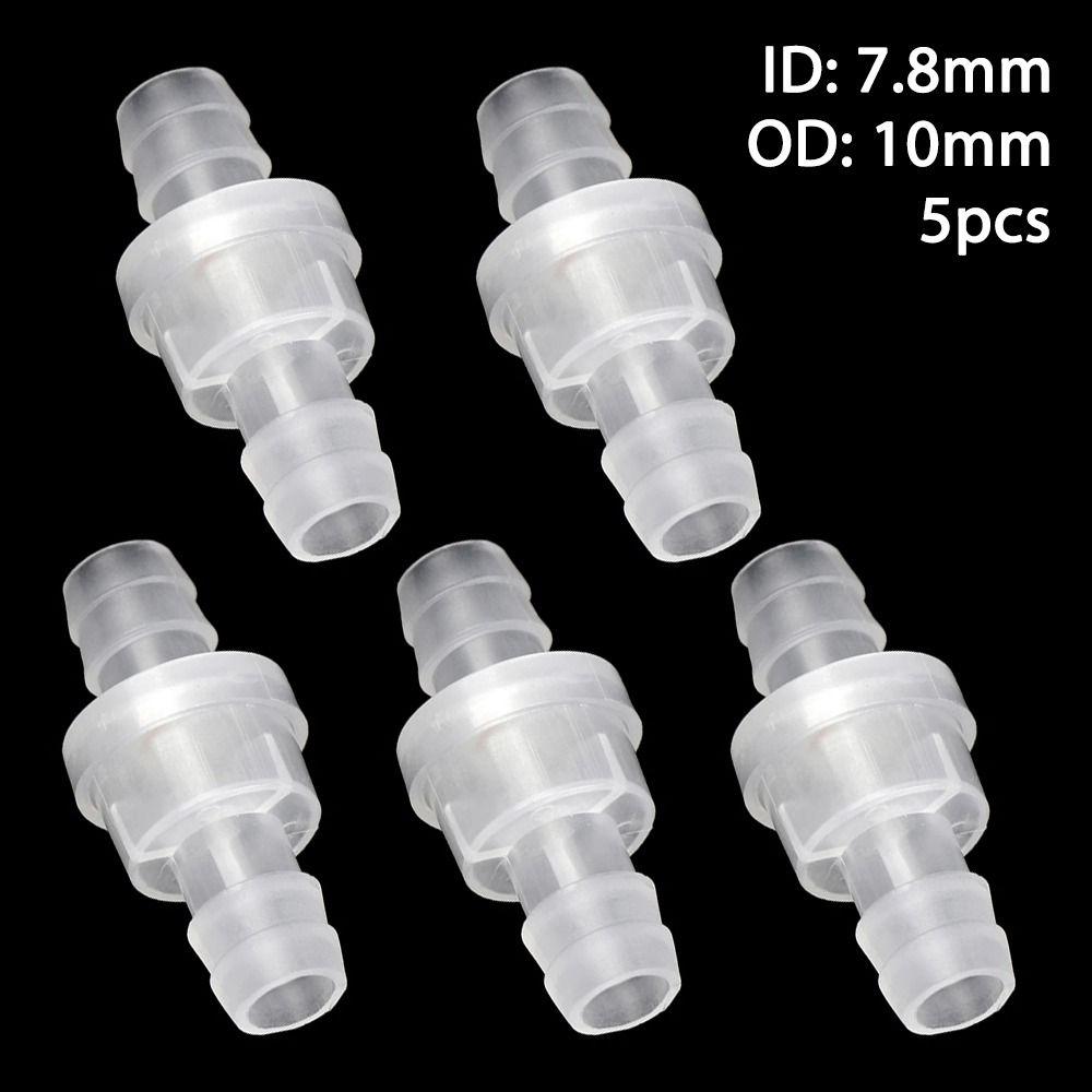 1/5Pcs Pagoda Inline One-Way Valve One Way Non-Return Fluid Stopper New Plastic Check Valve