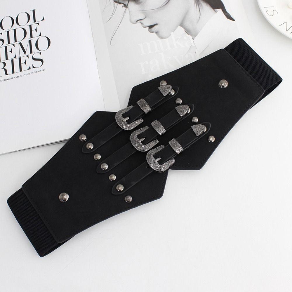 Decoration Corset Top Metal Buckle Waist Belts Women Waistband Korean Waist Strap Coat Decoration