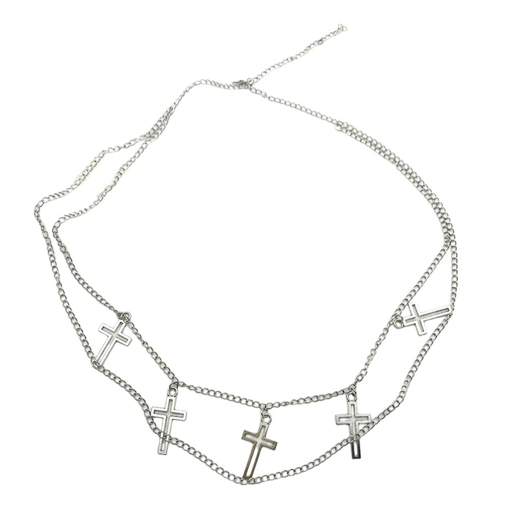 Stomach Chain Jewelry Cross Belly Chain Layered Body Chain Cross Waist Chain Belt Skirt Chain Y2k Pant Chain Jeans Belt