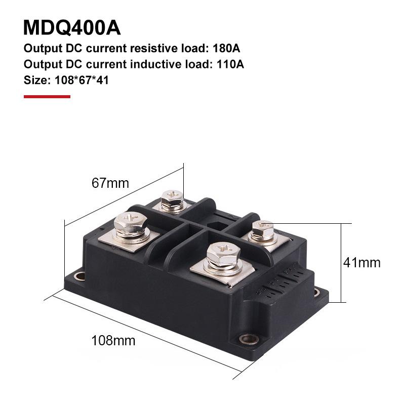 30A-1200A MDQ однофазный диодный мостовой выпрямительный модуль с радиатором 1600 В медное основание высокой мощности переменного тока в постоянный ток
