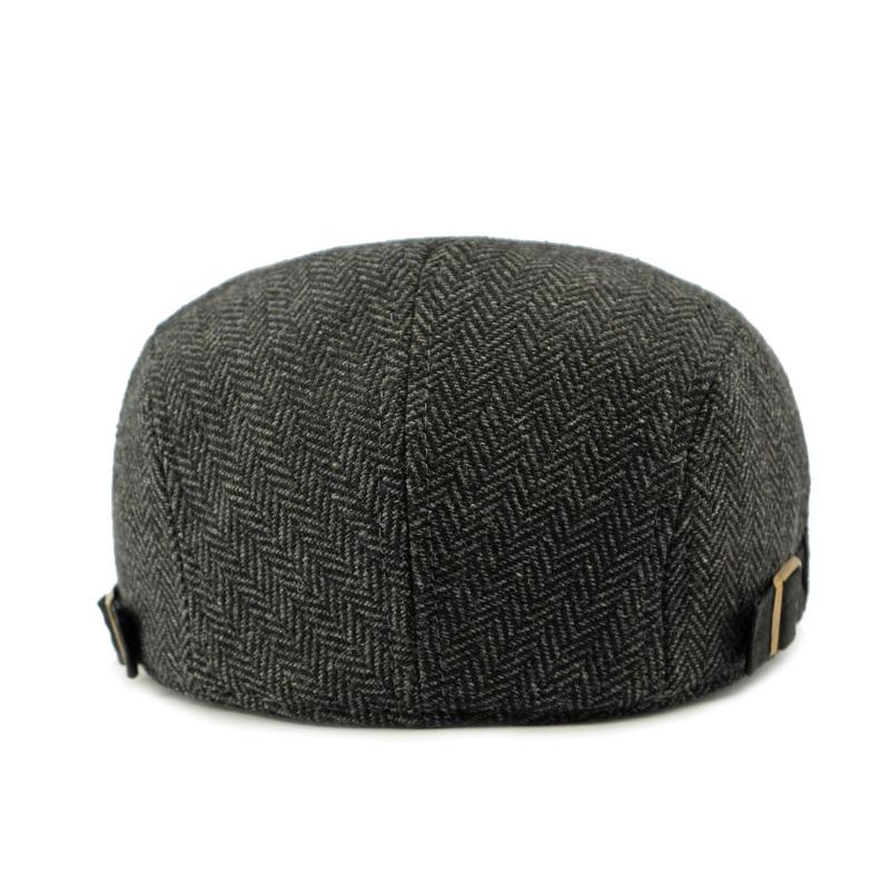 Осенне-зимняя мужская берет британская винтажная кепка с елочкой, теплая шапка маляра